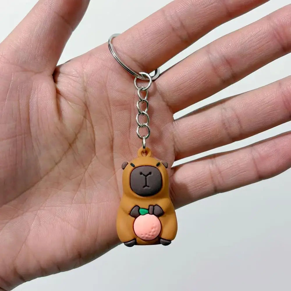 đč Porte-clĂ©s Capybara Cartoon â Mignon, colorĂ© et plein de bonne humeur !