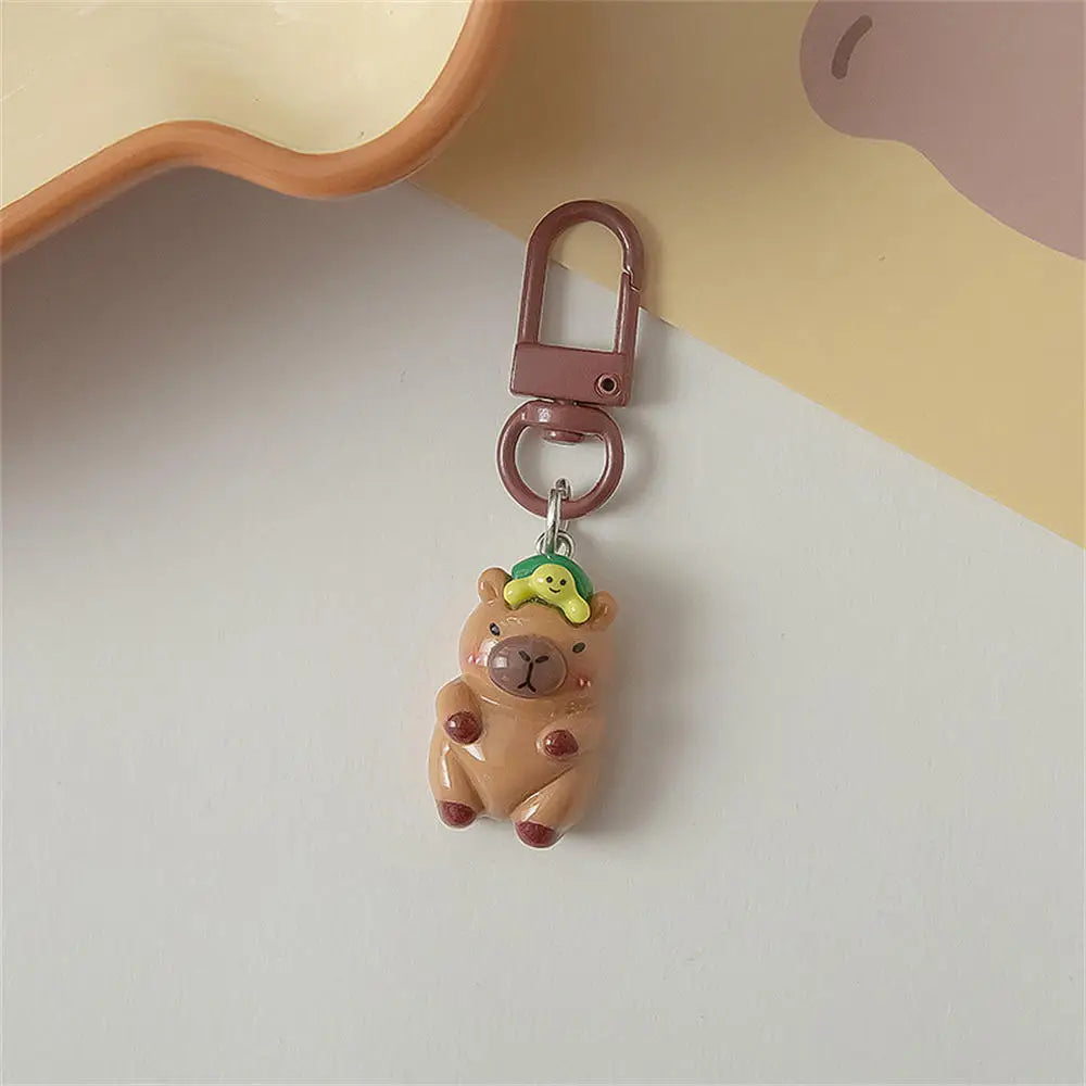 đč Porte-clĂ©s Capybara Cartoon â Mignon, colorĂ© et plein de bonne humeur !