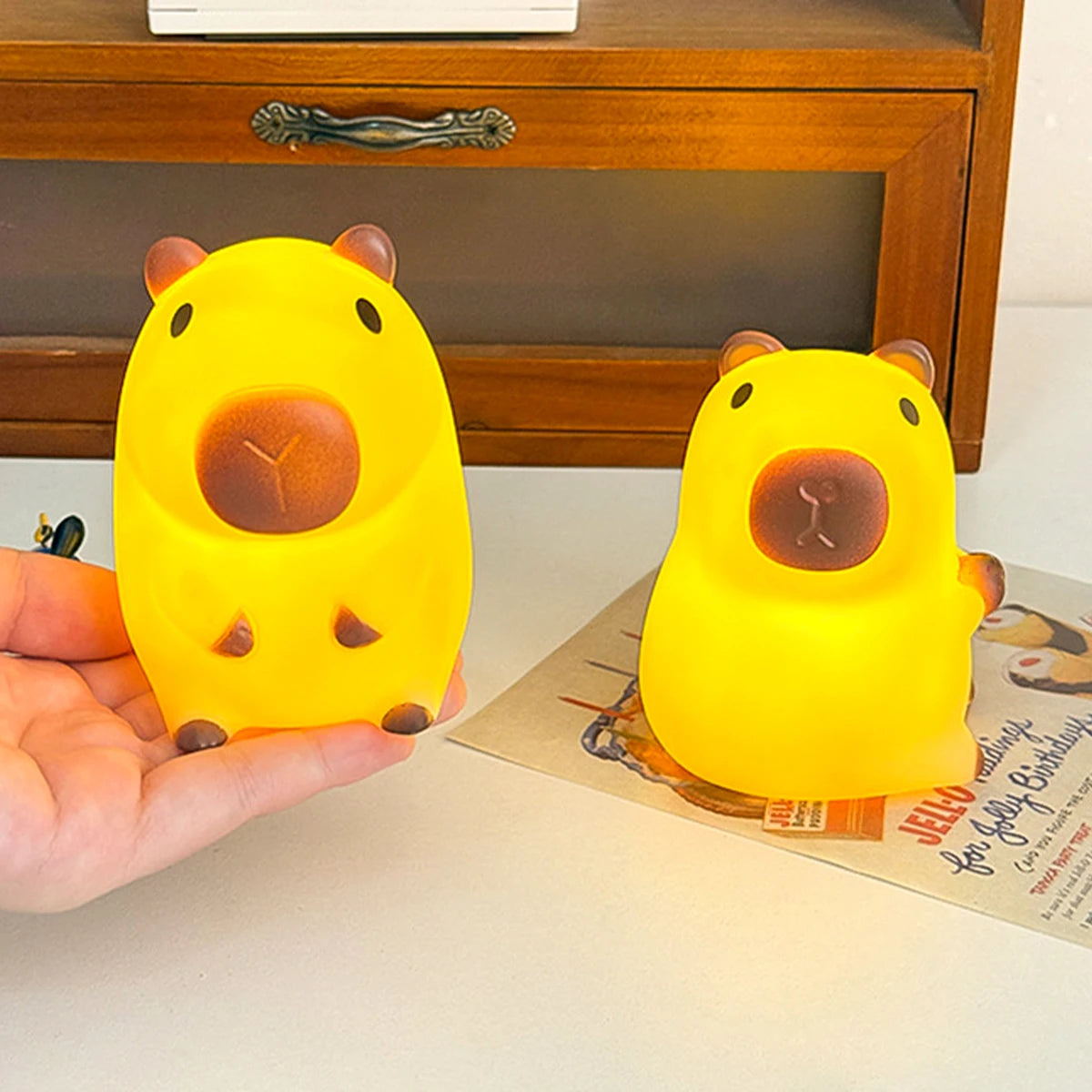 💛 Lampe Capybara mignonne – Éclairez vos nuits avec tendresse