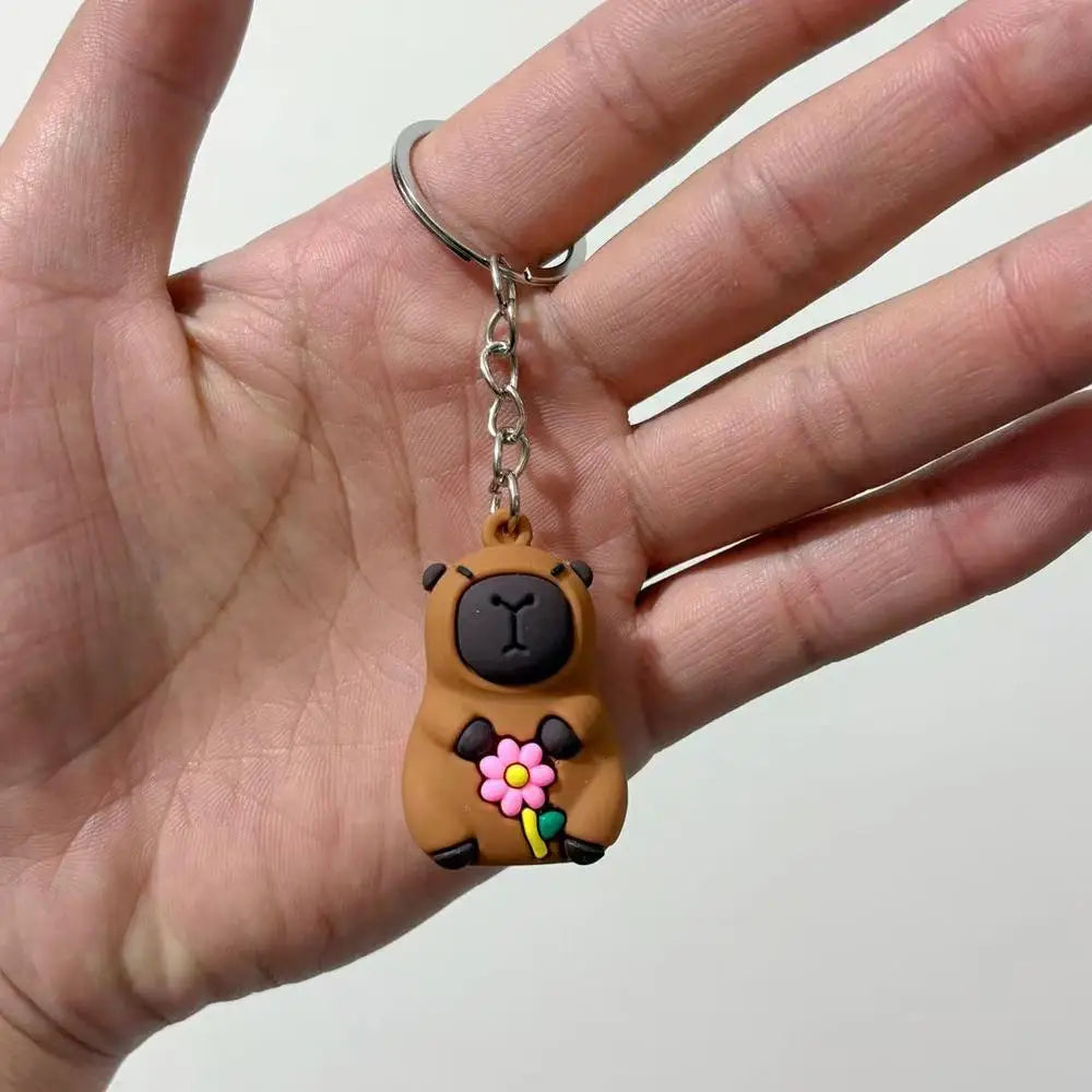 đč Porte-clĂ©s Capybara Cartoon â Mignon, colorĂ© et plein de bonne humeur !