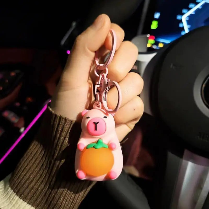 đ Porte-clĂ©s Capybara lumineux â Le cadeau mignon parfait !