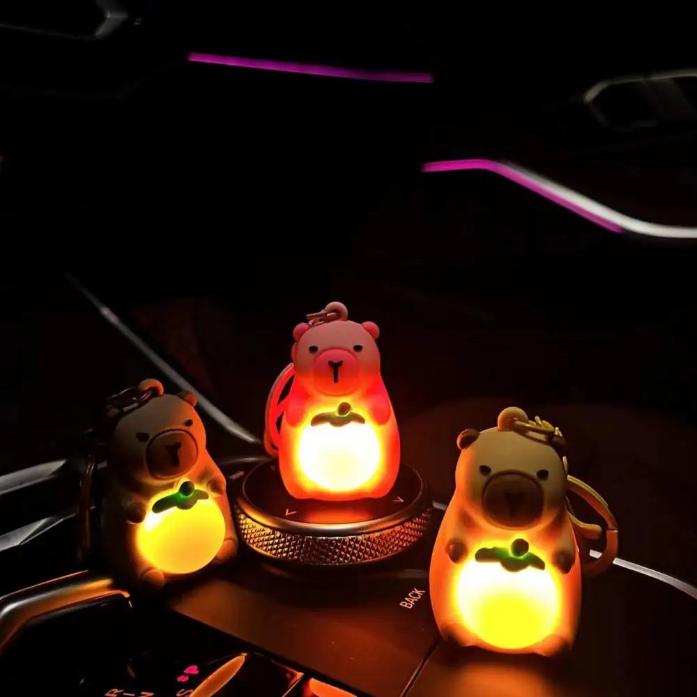 đ Porte-clĂ©s Capybara lumineux â Le cadeau mignon parfait !