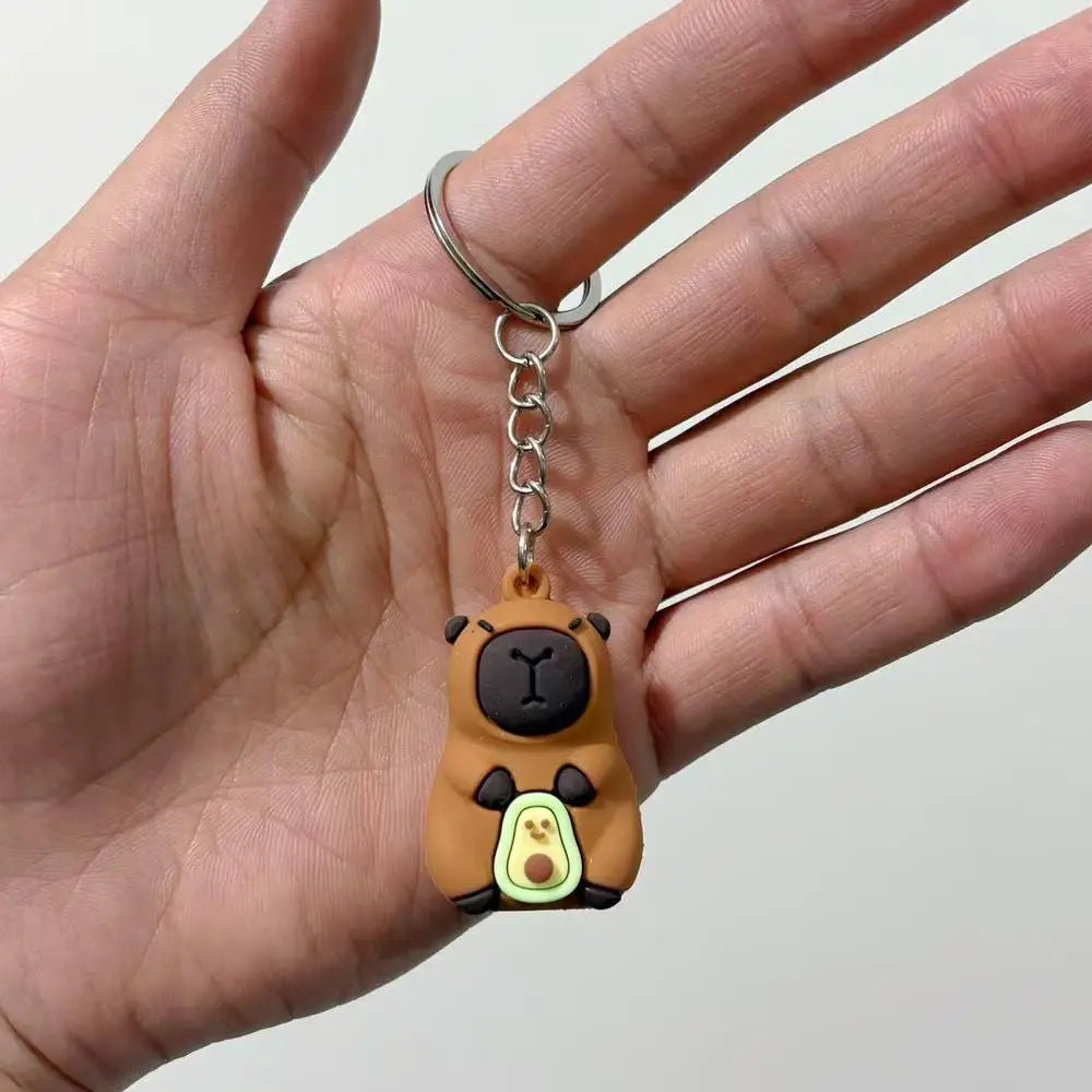 đč Porte-clĂ©s Capybara Cartoon â Mignon, colorĂ© et plein de bonne humeur !