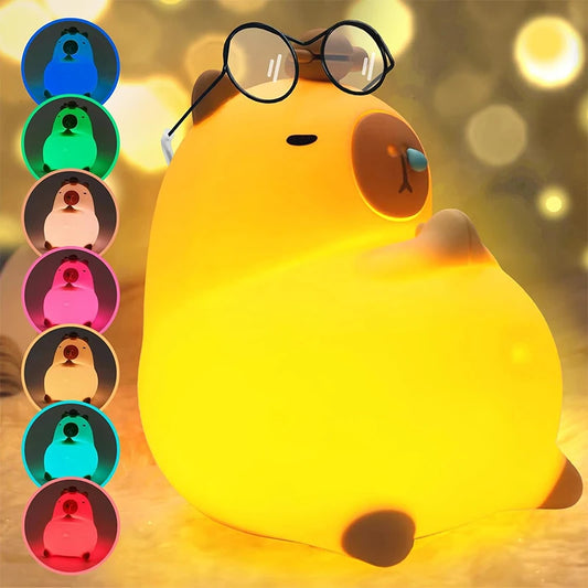🐹 Veilleuse Capybara lumineuse – Adorable lumière douce pour vos nuits