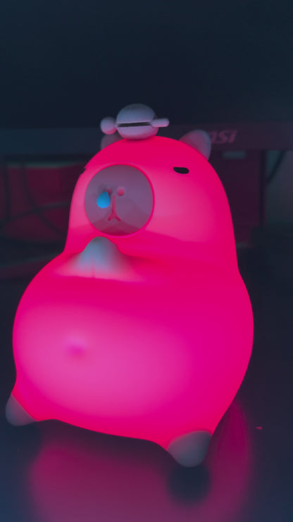 🐹 Veilleuse Capybara lumineuse – Adorable lumière douce pour vos nuits